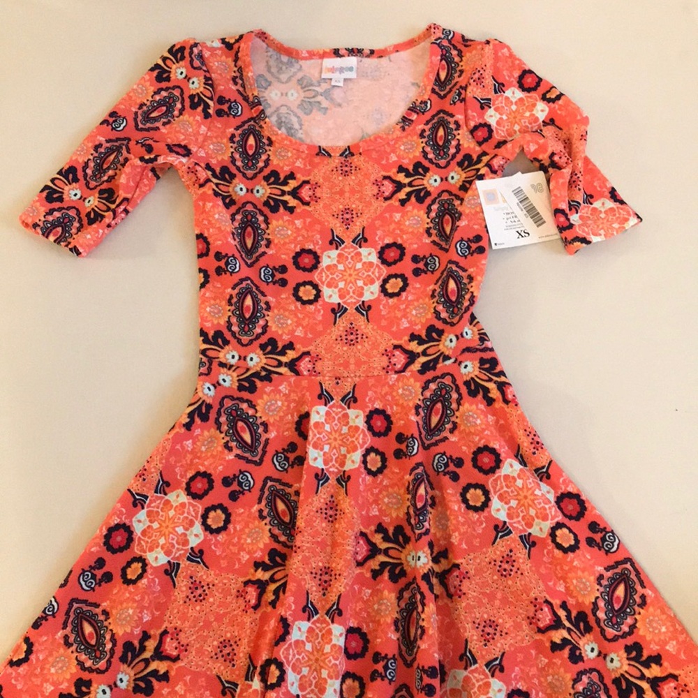 LuLaRoe Nicole Dress XS Vintage HTF Unicorn NWT